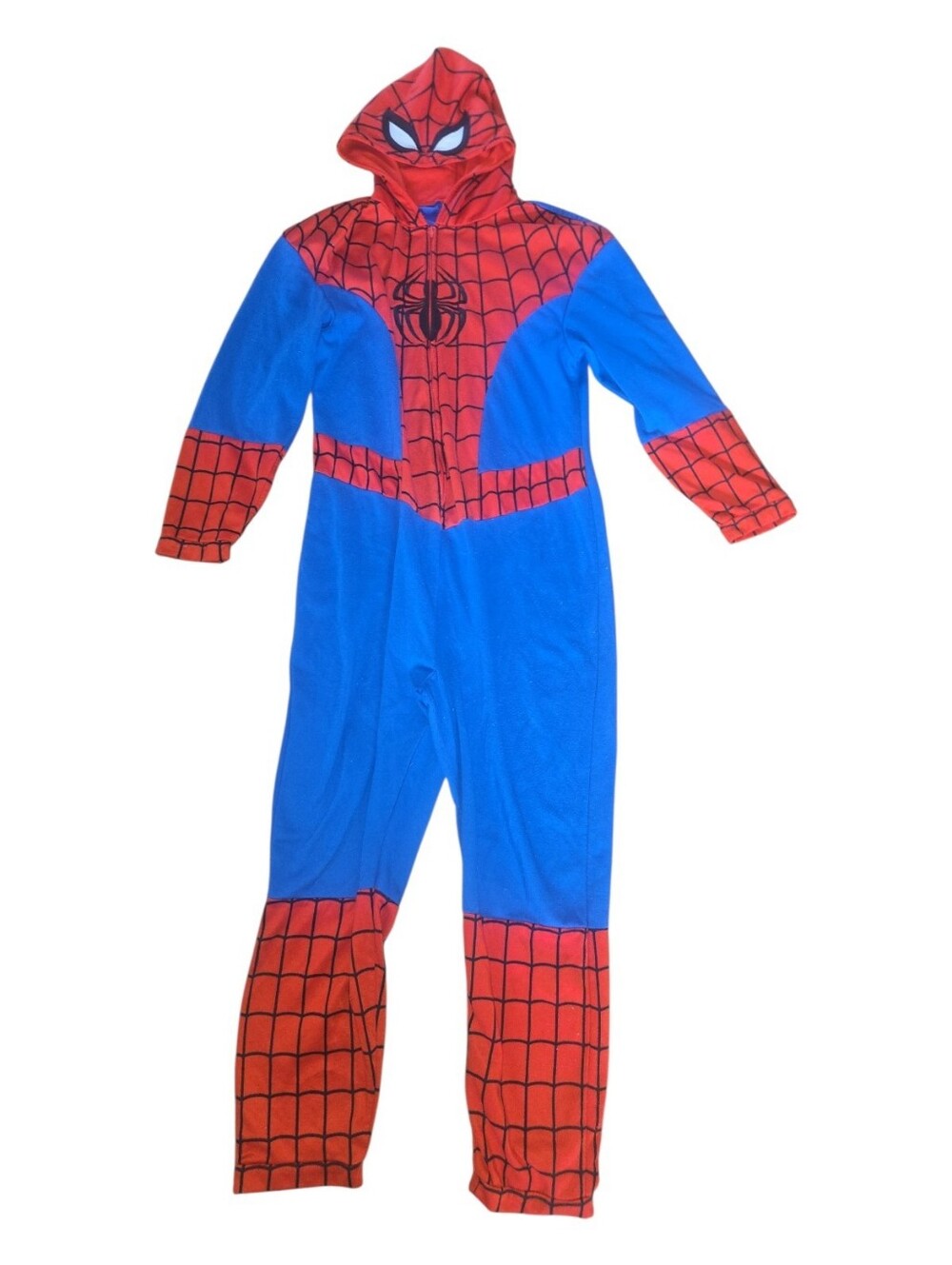 Adult Red & Blue Spiderman Hooded  Onesie Size L